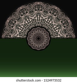 Luxury ornamental mandala design. Vector template card. 