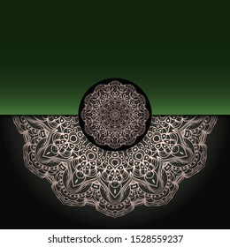 Luxury ornamental mandala design. Vector template card. 