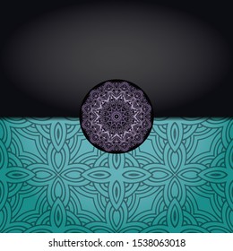 Luxury ornamental mandala design. Vector template card. 