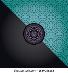 Luxury ornamental mandala design. Vector template card. 