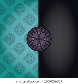 Luxury ornamental mandala design. Vector template card. 