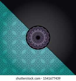Luxury ornamental mandala design. Vector template card. 