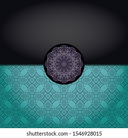 Luxury ornamental mandala design. Vector template card. 