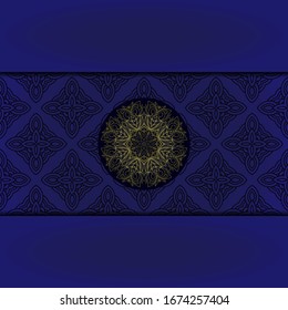 Luxury ornamental mandala design. Vector template card. 