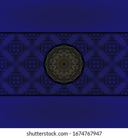 Luxury ornamental mandala design. Vector template card. 
