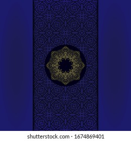 Luxury ornamental mandala design. Vector template card. 