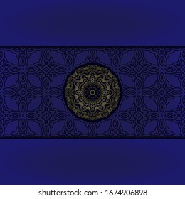 Luxury ornamental mandala design. Vector template card. 