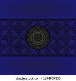 Diseño de Mandala ornamental de lujo. Tarjeta de plantilla de vectores. 