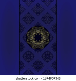 Luxury ornamental mandala design. Vector template card. 