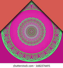 Luxury ornamental mandala design. Vector template card. 