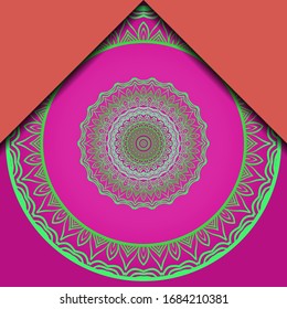 Luxury ornamental mandala design. Vector template card. 