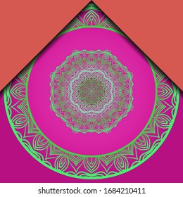 Luxury ornamental mandala design. Vector template card. 