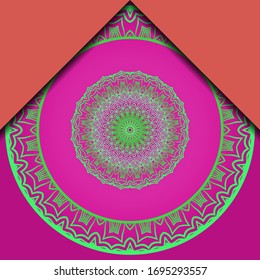 Luxuriöses Ziermandaladesign. Vorlagenkarte Vektorillustration. 