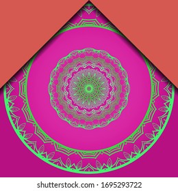 Diseño de Mandala ornamental de lujo. Tarjeta de plantilla de vectores. 