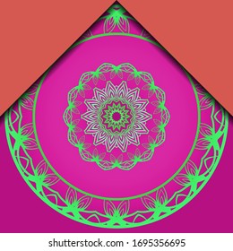 Diseño de Mandala ornamental de lujo. Tarjeta de plantilla de vectores. 