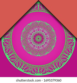 Luxury ornamental mandala design. Vector template card. 
