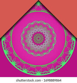 Luxury ornamental mandala design. Vector template card. 