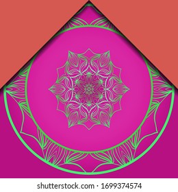 Luxury ornamental mandala design. Vector template card. 