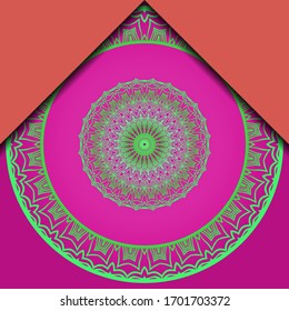 Luxury ornamental mandala design. Vector template card. 