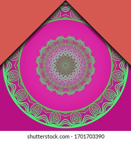 Luxury ornamental mandala design. Vector template card. 