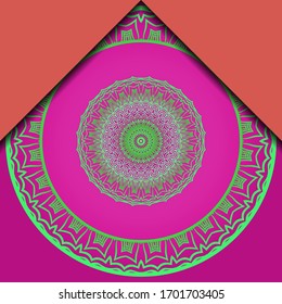 Luxury ornamental mandala design. Vector template card. 