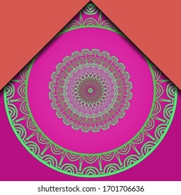 Diseño de Mandala ornamental de lujo. Tarjeta de plantilla de vectores. 
