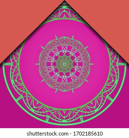 Luxury ornamental mandala design. Vector template card. 