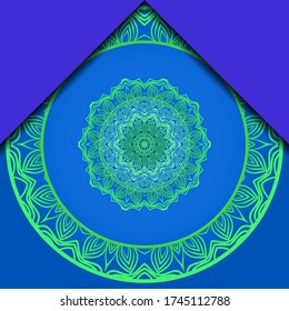 Luxury ornamental mandala design. Vector template card. 