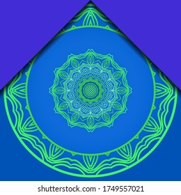 Luxury ornamental mandala design. Vector template card. 