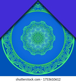 Luxury ornamental mandala design. Vector template card. 