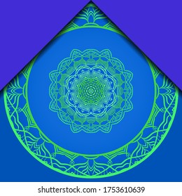 Luxury ornamental mandala design. Vector template card. 