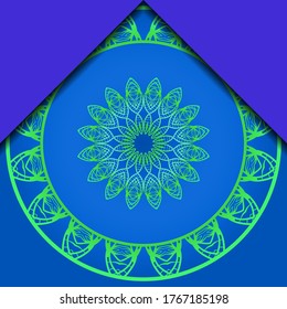 Luxury ornamental mandala design. Vector template card. 
