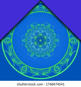 Luxury ornamental mandala design. Vector template card. 