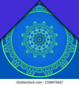 Diseño de Mandala ornamental de lujo. Tarjeta de plantilla de vectores. 