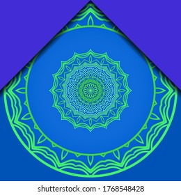Luxury ornamental mandala design. Vector template card. 