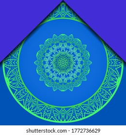 Luxury ornamental mandala design. Vector template card. 