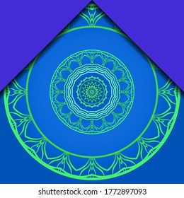 Luxury ornamental mandala design. Vector template card. 
