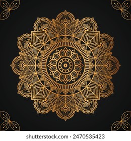 Luxury ornamental mandala for Henna, Mehndi, tattoo, decoration. Decorative floral mandala in ethnic oriental style.