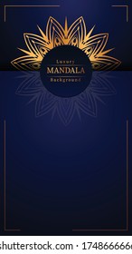 Luxury Ornamental Mandala Islamic Background with Golden Arabesque Patterns.