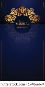 Luxury Ornamental Mandala Islamic Background with Golden Arabesque Patterns.