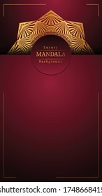 Luxury Ornamental Mandala Islamic Background with Golden Arabesque Patterns