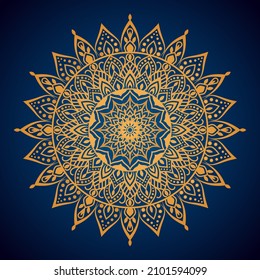 luxury ornamental mandala kdp design gold color