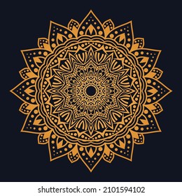 luxury ornamental mandala kdp design gold color