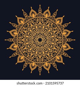 luxury ornamental mandala kdp design gold color