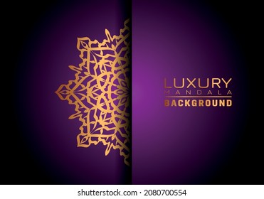 Luxury ornamental mandala logo background, arabesque style.