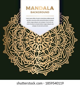 Luxus-Ziermandala Muster Design in goldener Farbe Vektorgrafik