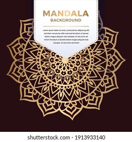 Luxus-Ziermandala Muster Design in goldener Farbe Vektorgrafik