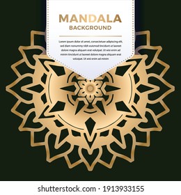 Luxury ornamental mandala Pattern Design in gold color Vector Illustration