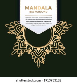 Luxury ornamental mandala Pattern Design in gold color Vector Illustration