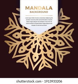 Luxus-Ziermandala Muster Design in goldener Farbe Vektorgrafik